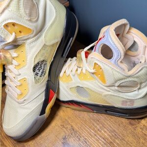 Air Jordan 5 Retro x Off-White “Sail” Size 9 | Excellent Condition | with Box